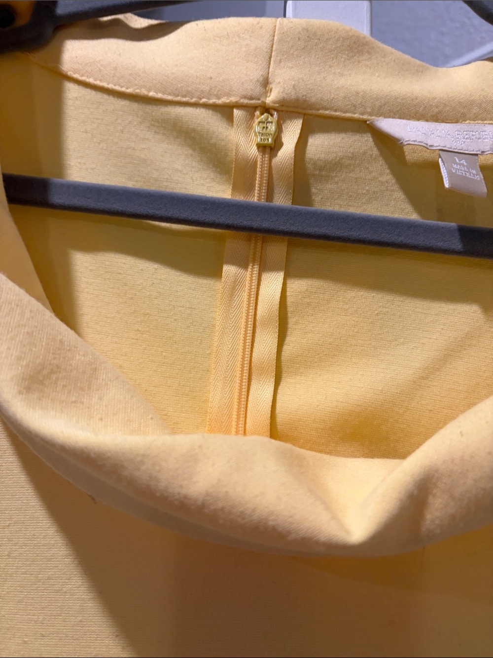 Banana Republic Pale Yellow Midi Dress with Cowl Neck - Picture 3 of 7